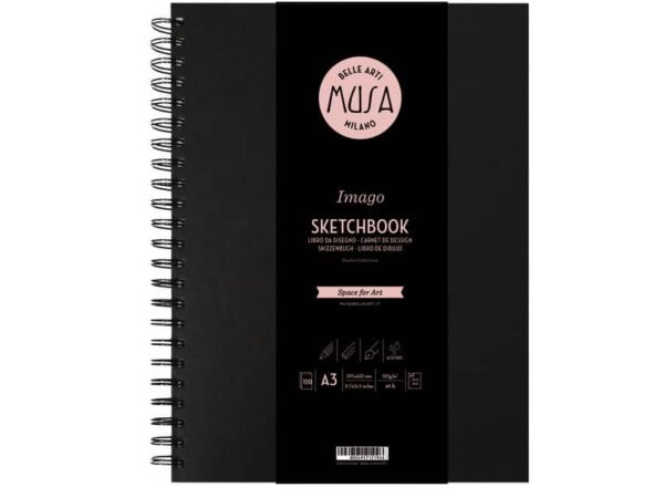 Blocco con spirale Imago SKETCH Musa 100 pagine 105 gr formato A3 MU124593