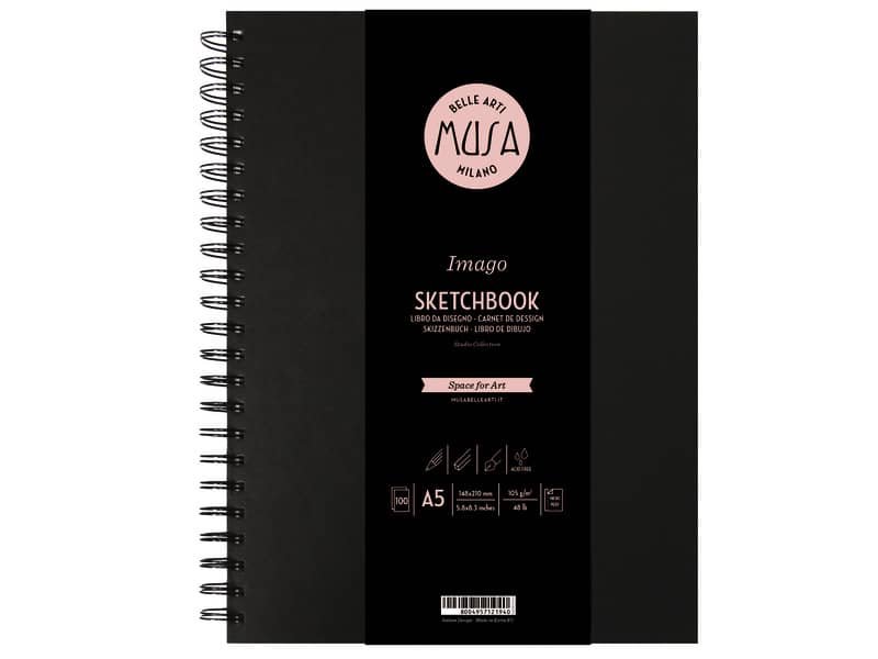 Blocco con spirale Imago SKETCH Musa 100 pagine 105 gr formato A5 MU124595