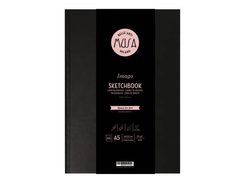 Blocco a libro Imago SKETCH Musa 200 pagine 105 gr formato A5 MU124495