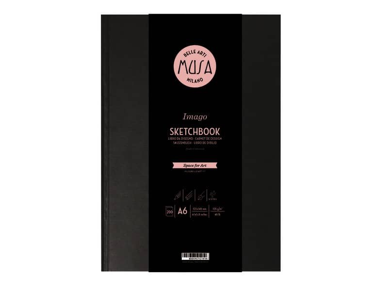 Blocco a libro Imago SKETCH Musa 200 pagine 105 gr formato A6 MU124496