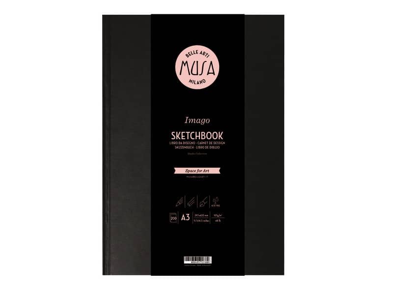 Blocco a libro Imago SKETCH Musa 200 pagine 105 gr formato A3 MU124493