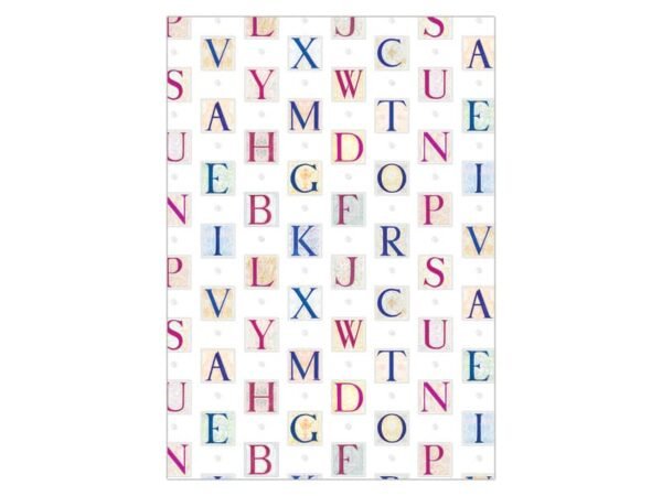 Carta regalo Biembi 70x100 cm in conf. da 5 fogli Lettere BCVDKTC02