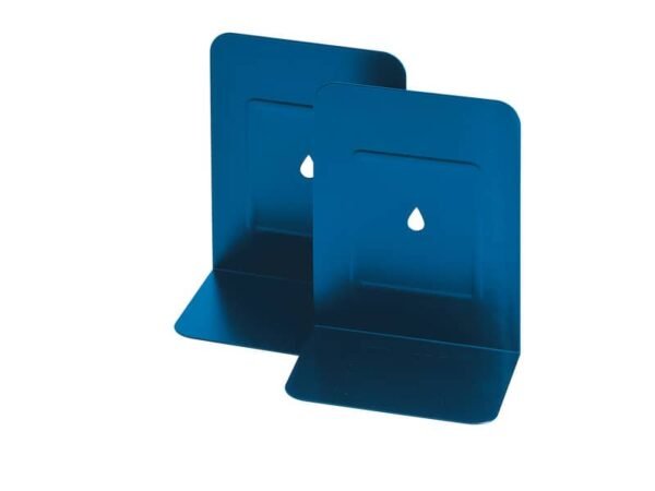 Reggilibri in metallo Lebez in conf. da 2 pz blu 088-BL