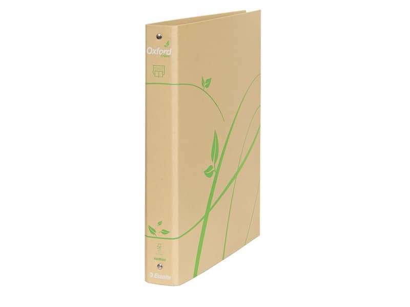 Raccoglitore ad anelli Esselte Oxford Green D30 f.to 22×30 cm 100% carta riciclata avana – 397850502