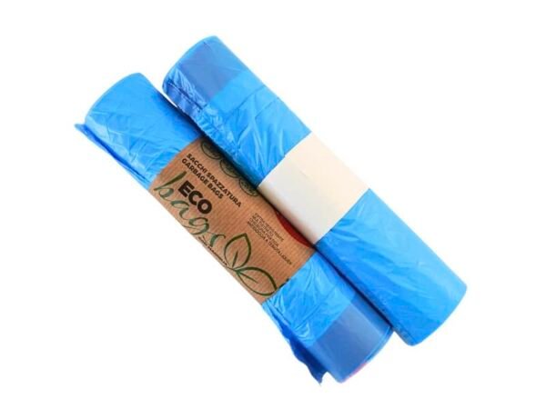 Sacchi in rotolo Erisack 50x60 cm HD 9 g/12my con manici a tirare conf. 15 pz azzurro - SP122