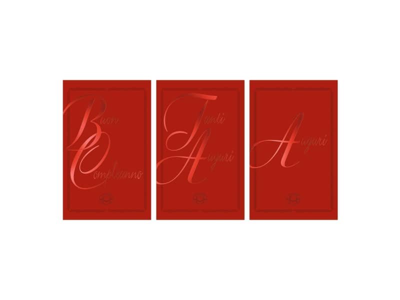 Biglietti Midi Da Vinci Compleanno e Auguri Biembi 9×14 cm conf. 18 pz assortiti rosso – BXBDKTC11
