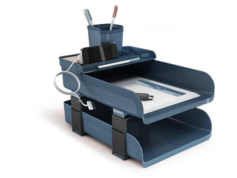 Set scrivania 5 Pezzi Arda Vintage Sugar 25,4×33,5xH.28 cm azzurro 830SU