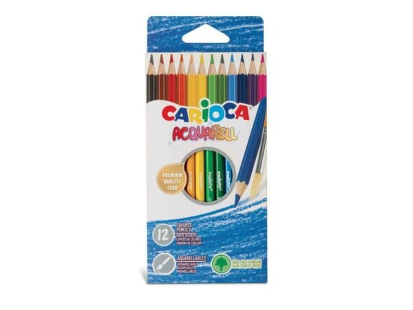 Matite colorate acquarell Carioca conf. da 12 colori assortiti 42857