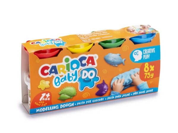 Pasta modellabile colorata Carioca Baby Do 75 g - conf. da 8 pezzi 43180
