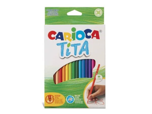 Matite colorate Carioca Tita diametro 3 mm conf. da 36 colori assortiti 42795