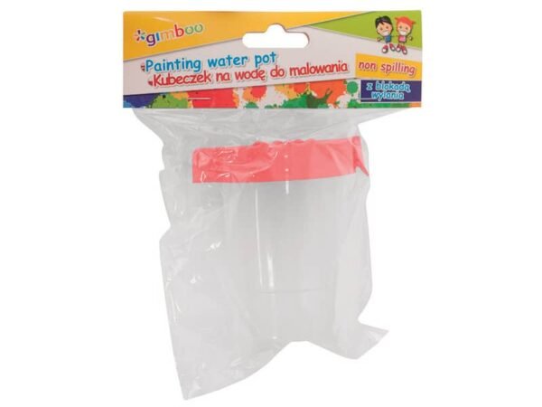 Bicchiere antigoccia con coperchio per pittura Gimboo 150 ml trasparente colori assortiti - 17304211-99
