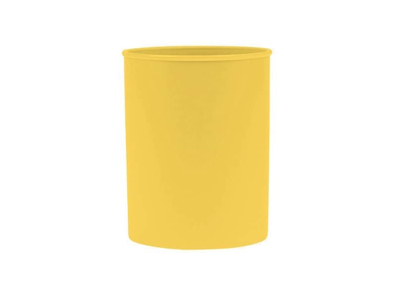 Portapenne in polipropilene rotondo Donau D.7,5xH.9,5 cm 100% riciclabile giallo pastello – 3132101PL-11