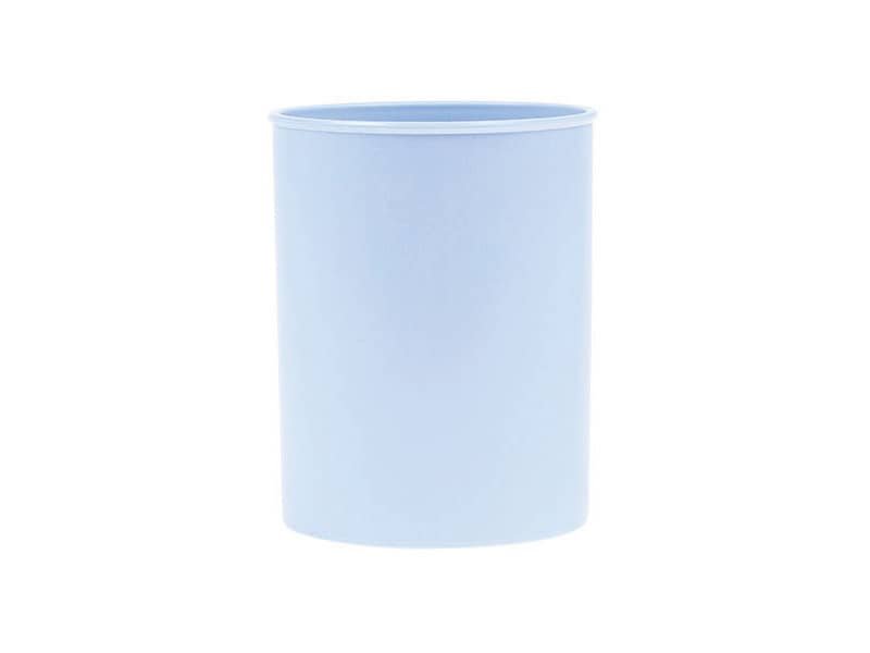 Portapenne in polipropilene rotondo Donau D.7,5xH.9,5 cm 100% riciclabile blu pastello – 3132101PL-17