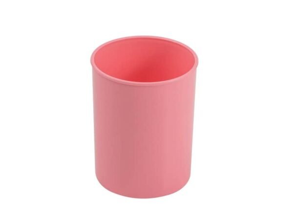 Portapenne in polipropilene rotondo Donau D.7,5xH.9,5 cm 100% riciclabile rosa pastello - 3132101PL-30