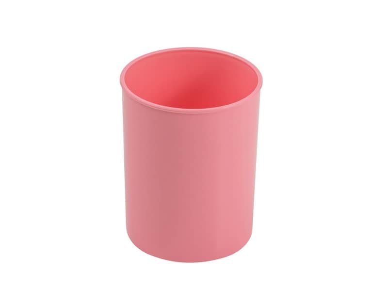 Portapenne in polipropilene rotondo Donau D.7,5xH.9,5 cm 100% riciclabile rosa pastello – 3132101PL-30