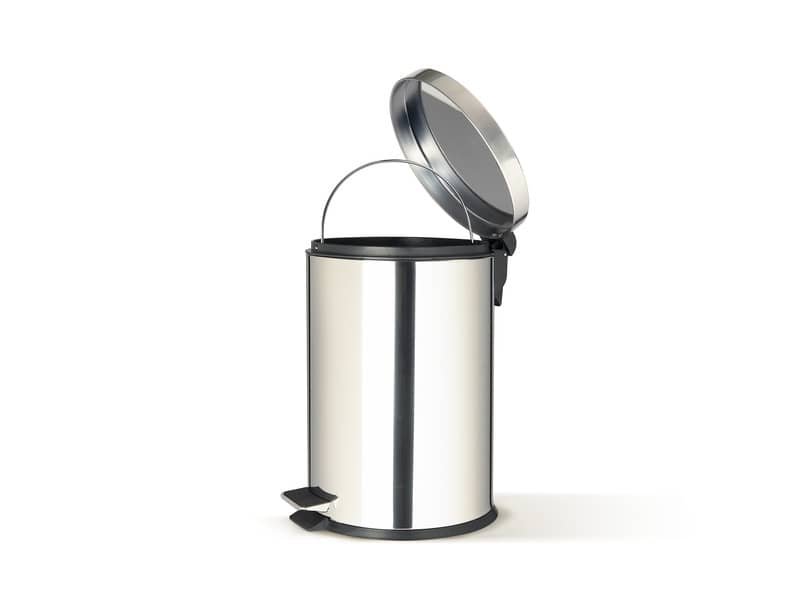 Bidone in acciaio inox con pedale Perfetto e vaschetta estraibile da 12 L ”Premium”  24,8x H.40 cm – 0447
