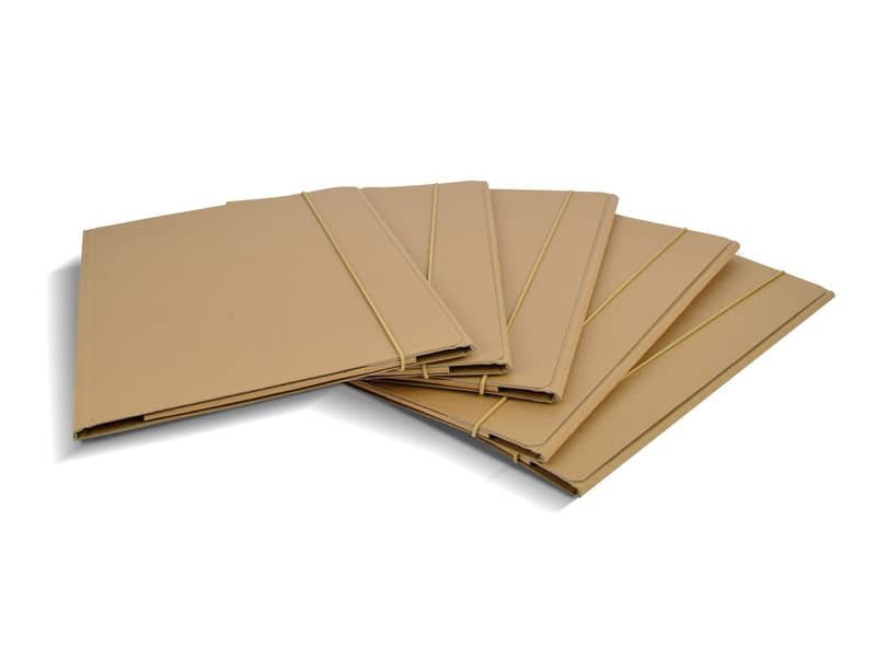 Cartellina con alette Euro-cart Eco Elite 25×35 cm con elastico conf. da 30 avana – CPEECO