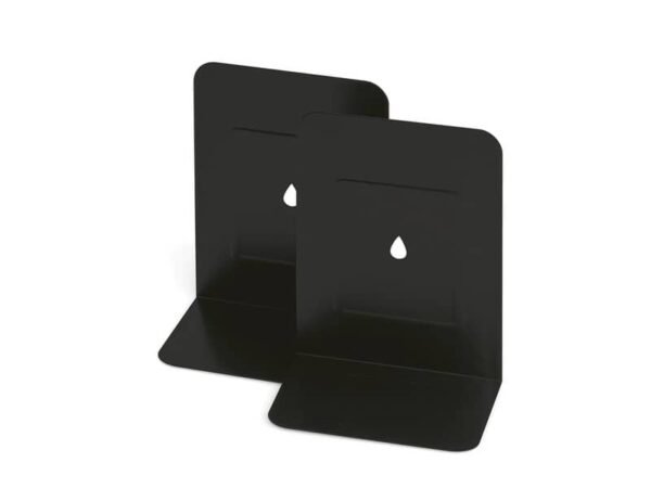 Reggilibri in metallo Lebez in conf. da 2 pz nero 088-N