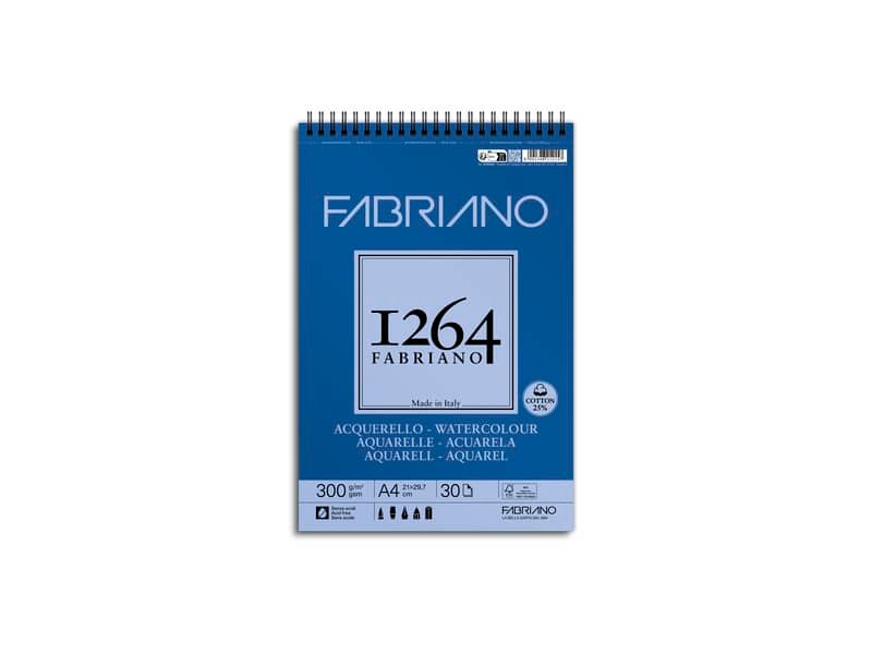Blocco acquerello spiralato Fabriano 300 g – 30 fogli A4 – 19100649