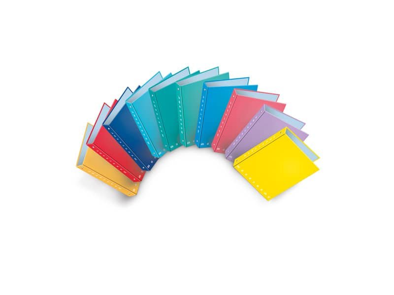 Raccoglitore ad anelli Pigna Monocromo – A4 27×32 cm 4 anelli  30 mm colori assortiti – 0011963