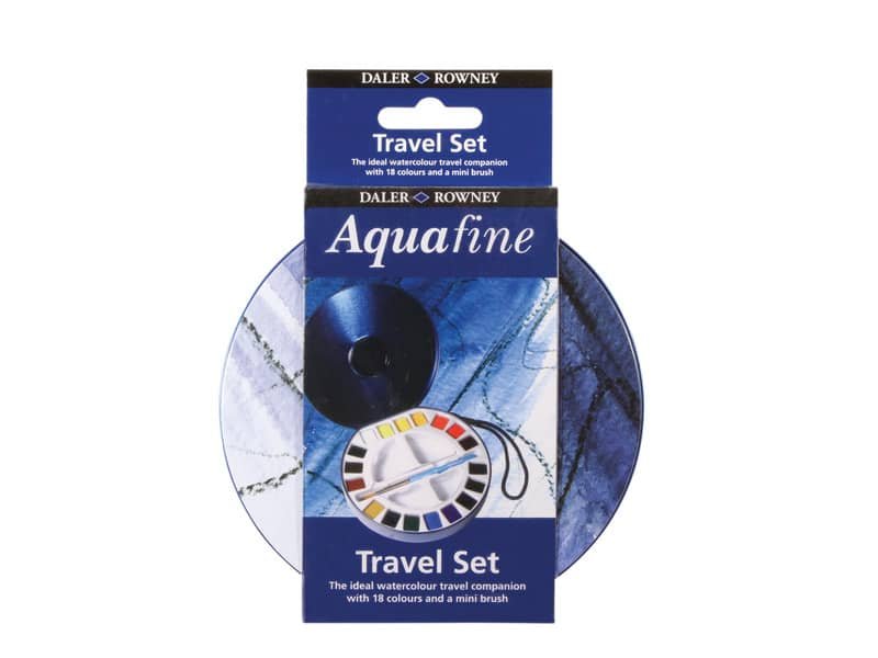 Acquerelli superfini Daler Rowney Aquafine 18 colori assortiti + pennello + tavolozza – D131900030