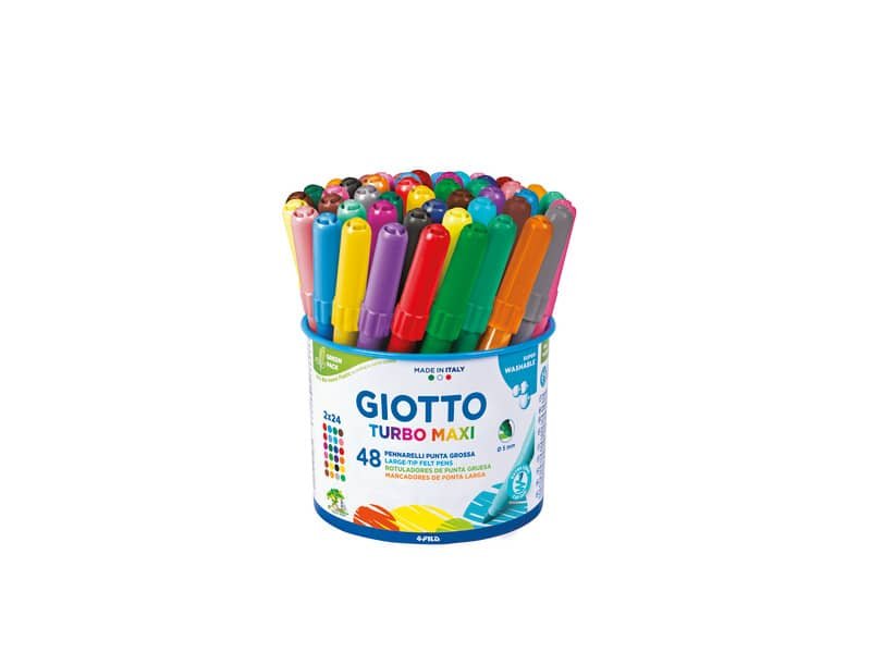 Pennarelli Giotto Turbo Maxi in conf. da 48 colori assortiti F526300