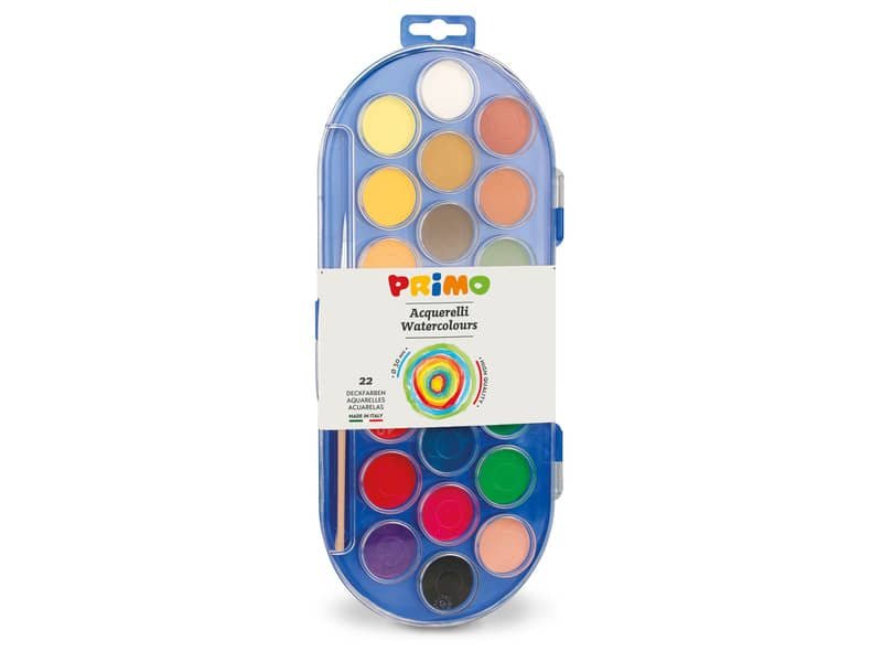 Acquerelli Primo  30 mm in conf. da 22 colori assortiti – 114A22SG