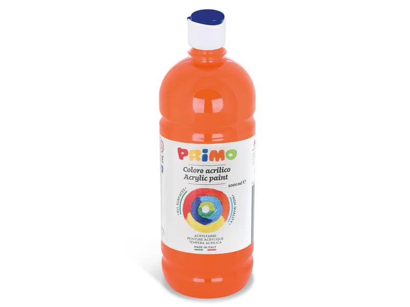 Colore acrilico Primo in bottiglia con tappo dosatore 1000 ml arancione 404TA1000250