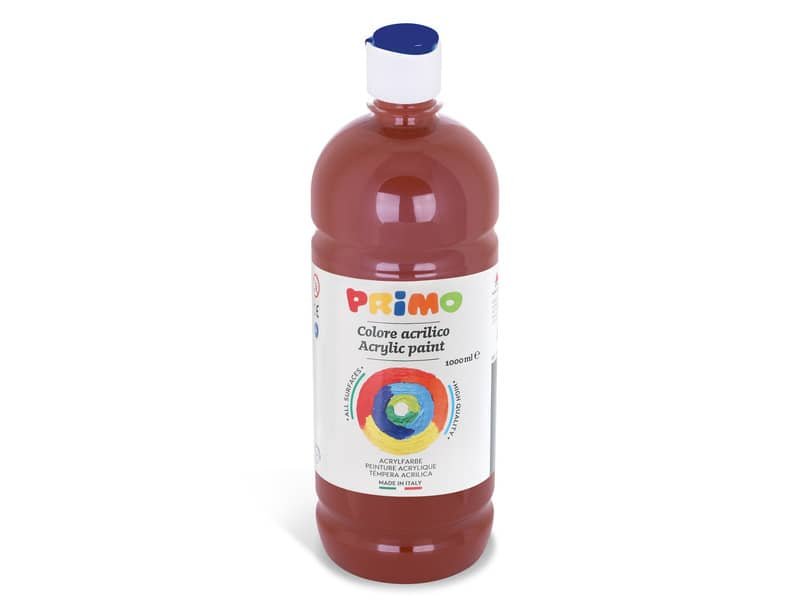 Colore acrilico Primo in bottiglia con tappo dosatore 1000 ml – 730 marrone 404TA1000730