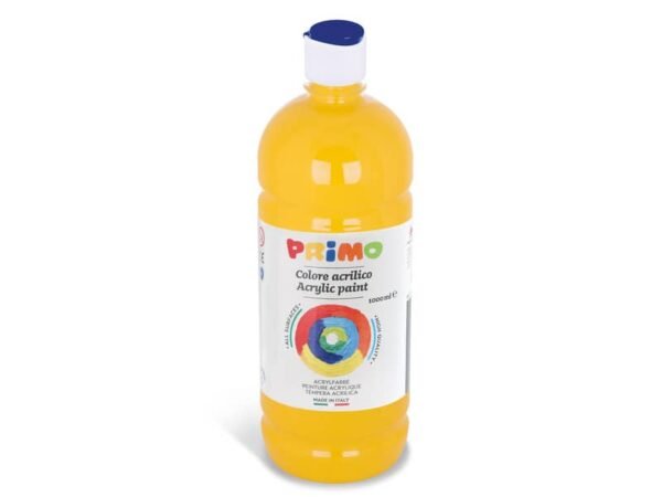 Colore acrilico Primo in bottiglia con tappo dosatore 1000 ml giallo 404TA1000201