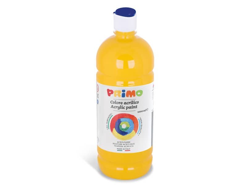 Colore acrilico Primo in bottiglia con tappo dosatore 1000 ml giallo 404TA1000201