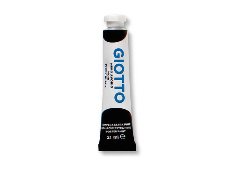 Tempera Giotto Extra ultrafine in tubetto 21 ml nero – F35502400
