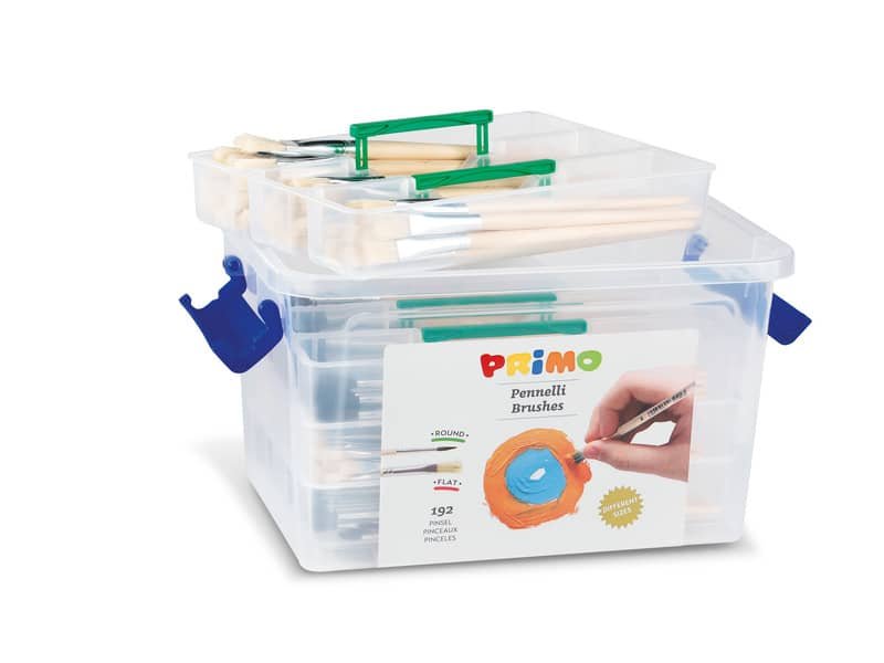 Valigetta pennelli punte miste Primo – 192 pezzi assortiti – 243PTQ192