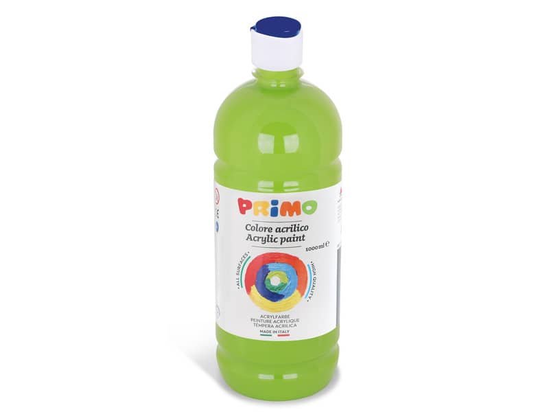 Colore acrilico Primo in bottiglia con tappo dosatore 1000 ml verde chiaro 404TA1000600