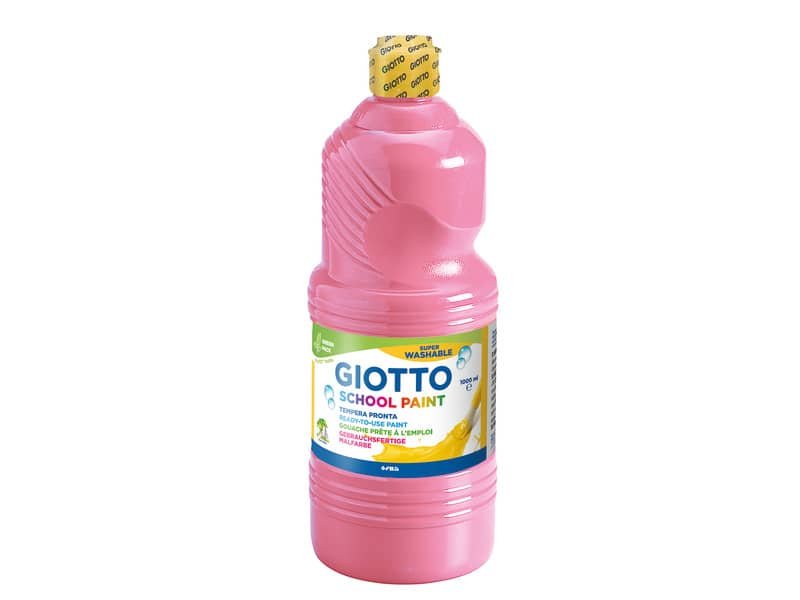 Tempera pronta Giotto School Paint in flacone 1 L rosa – F535506