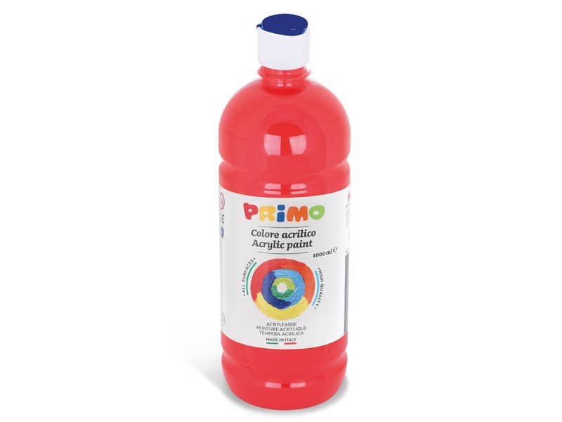 Colore acrilico Primo in bottiglia con tappo dosatore 1000 ml – 300 rosso 404TA1000300