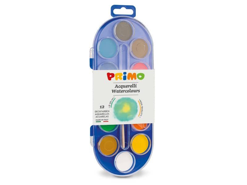 Acquerelli Primo  30 mm in conf. da 12 colori assortiti – 112A12SG