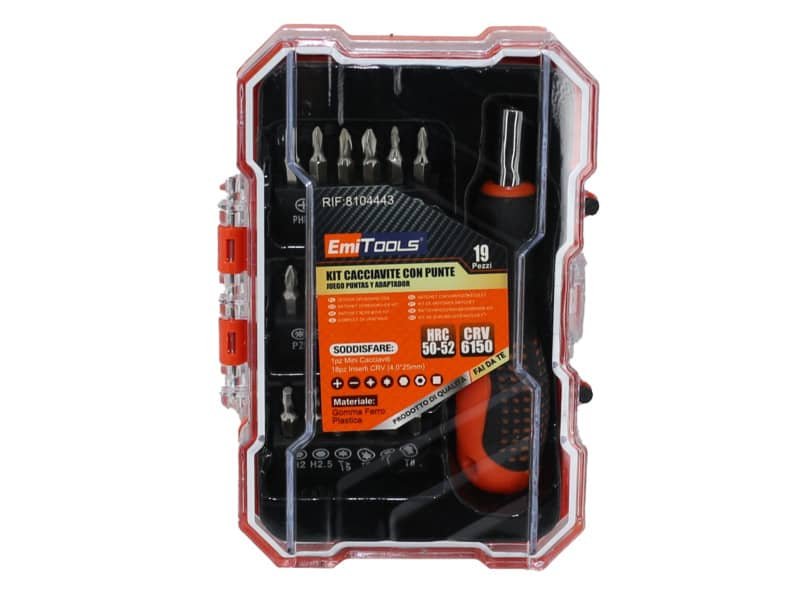 Kit cacciavite Emi conf. da 19 pezzi assortiti 8104443
