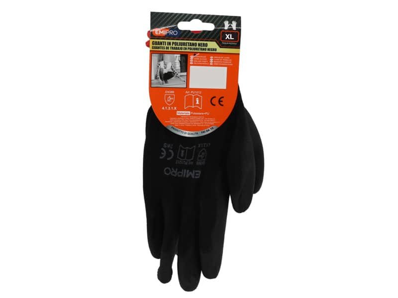 Guanti da lavoro in poliuretano Emi nero 10/XL 8104297