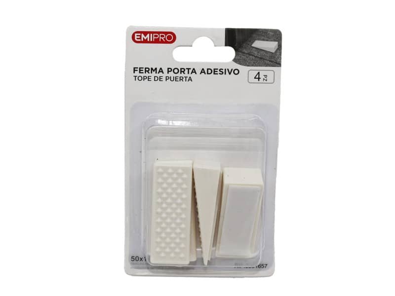Ferma porta adesivo antiurto Emi conf. 4 pz 50x18x13 mm 8501657