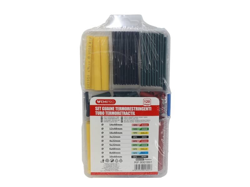 Set guaine termorestringenti Emi assortite conf. da 120 pezzi 8001891