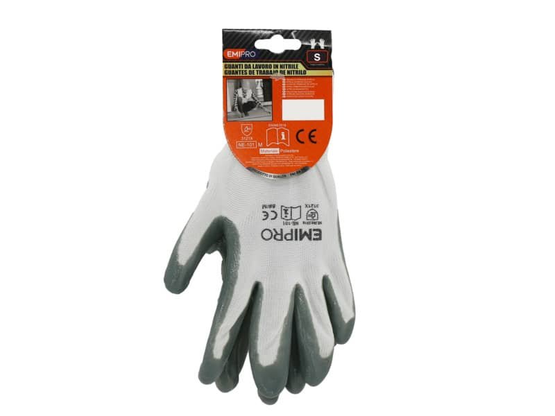 Guanti in nitrile Emi grigi 7/S  8104306
