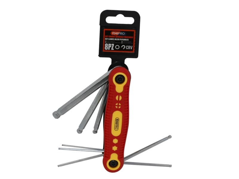 Set chiavi a brugola tascabili Emi conf. da 8 pezzi 8100182