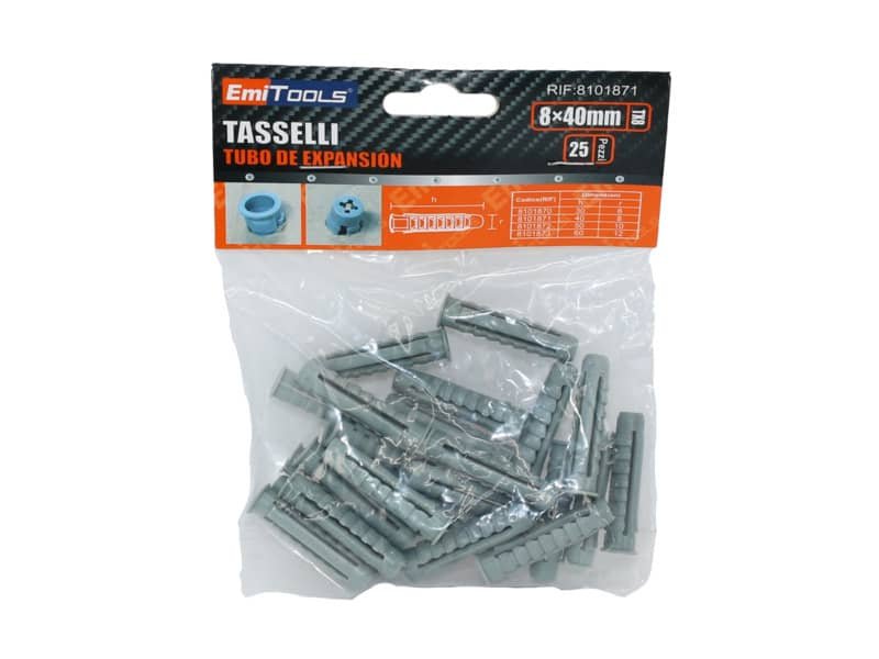 Tasselli per muro Emi D.8 mm conf. da 25 pezzi 8101871
