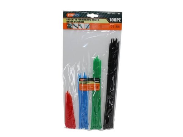 Fascette farmacavo Emi misure miste conf. 100 pz da 100 a 250 mm 8107749