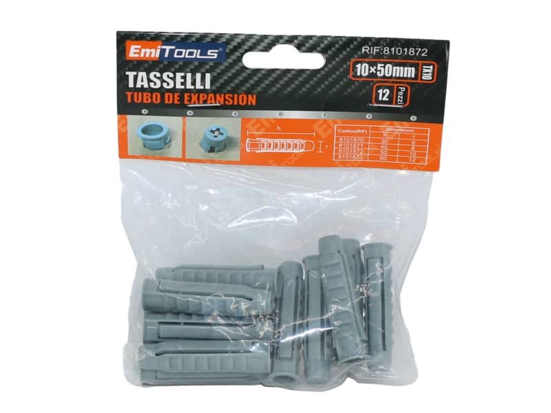 Tasselli per muro Emi D.10 mm conf. da 12 pezzi 8101872