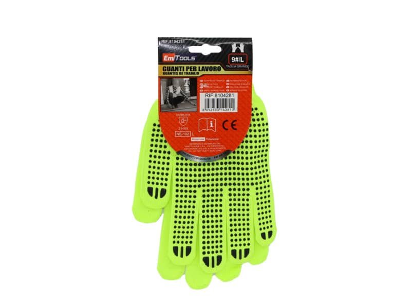 Guanti in nylon Emi fluorescente L  8104281