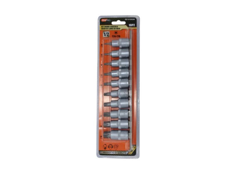 Chiavi a bussola Emi tipo tork conf. da 9 pezzi assortiti 8100286