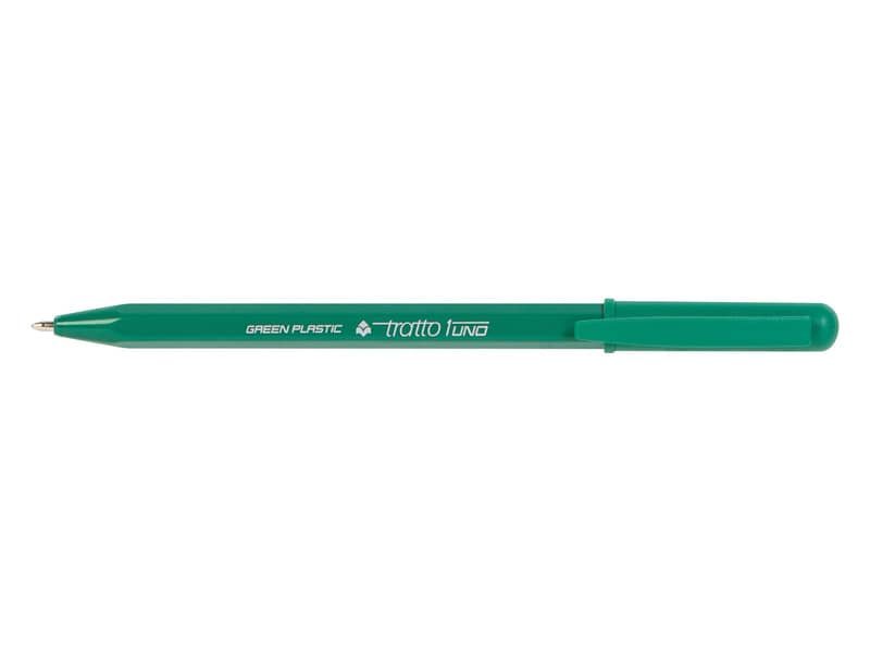 Penna a sfera Tratto 1 Green Plastic conf. 50 pezzi in 4 colori assortiti F838304