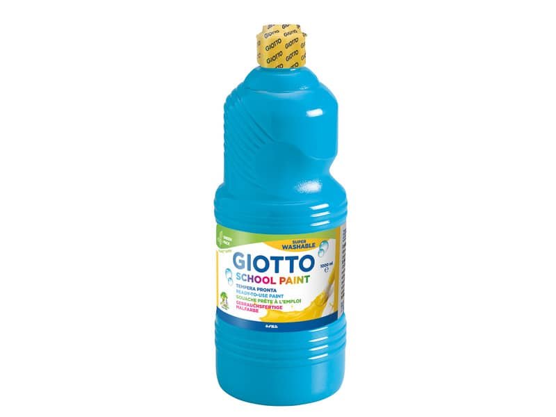Tempera pronta Giotto School Paint in flacone 1 L ciano – F535515
